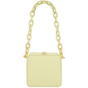 the Volon Bags - the Volon Lime Leather Cube Chain Bag the Volon Bags - the Volon Lime Leather Cube Chain Bag